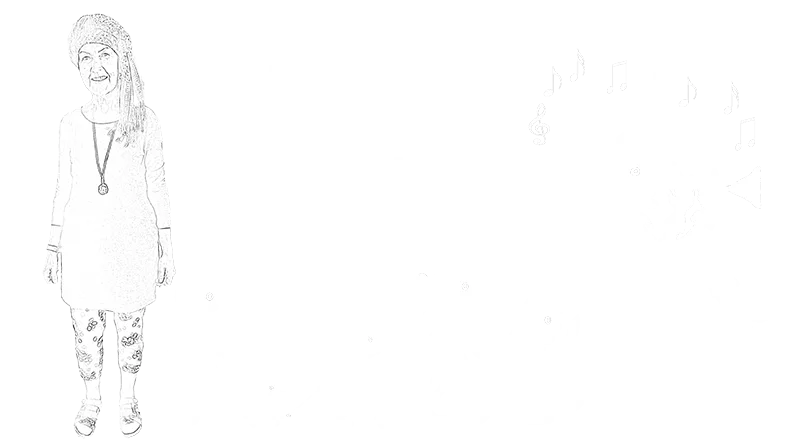 Fairy Trail Walk for Esther — illustration of Esther leading children and a piper